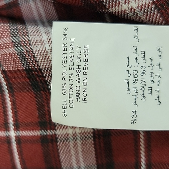 Missguided women's burgundy plaid pants. NWT sz 4 pet Polyester/cotton - Picture 5 of 5